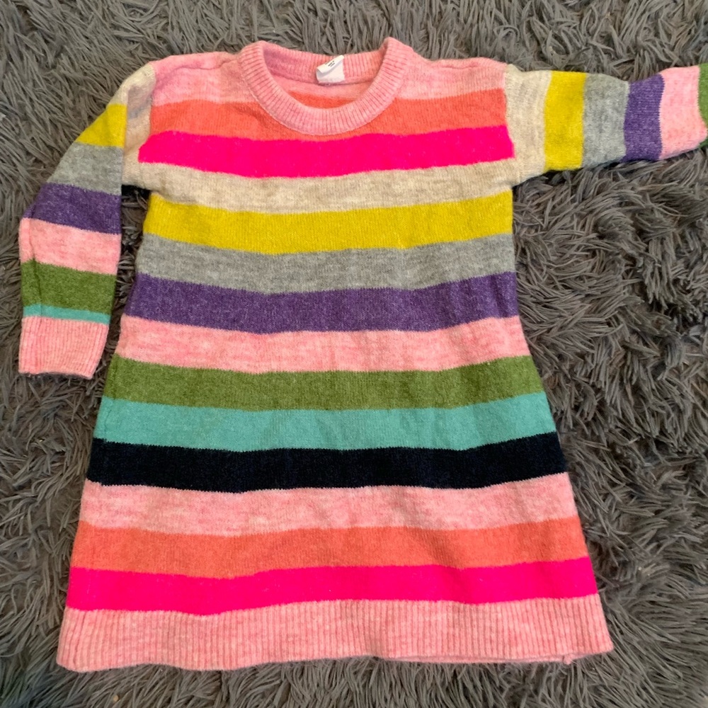 Rainbow sweater dress